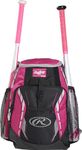 Rawlings R400-NPK Baseball Equipment Bags Backpacks, Pink