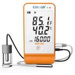 Elitech GSP-6G Temperature and Humidity Data Logger Recorder with Glycol Bottle Temperature Sensor Dual External Sensors Life Science Cold Chain