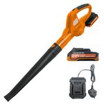 LAZY-LEAF Cordless Leaf Blower 216 km/h Air Speed - Battery-Powered Garden Blower - Portable And Lightweight Leaf Blower Cordless 1.6kg - Hand Held Blower For Leaves and Debris - Garden Tools