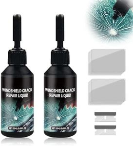 Yilia Windshield Crack Repair Kit, Upgrade Glass Cracks Gone Repair Kit, Car Windshield Crack Repair Fluid for Chips and Cracks, Glass Crack Repair Liquid for Automotive Windscreen Tool (2 Sets)