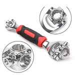 Mobhada 48 In 1 Multi-Socket Professional Fixed Square Wrench With 360° Rotating Heads For Auto, Home, Outdoor And More.