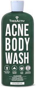TreeActiv Exfoliating Acne Body Wash 8 fl oz Body Acne Wash for Back, Chest, Shoulder, Back Acne Treatment with Jojoba Beads, Back Acne Body Wash for Bacne, Soothing Body Acne Treatment for Men, Women