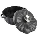 Cast Iron Garlic Roaster, Pre-seasoned Garlic Roaster with Lid, Pumpkin Shaped Garlic Baker Garlic Cooker for Oven, Grill, Stove, BBQ, Barbecue