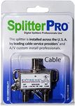 SplitterPRO - Digital Splitters Professionals Install Every Day Across The U. S. A. 2-Way Coaxial Cable Splitter, 1+ GHz for HDTV/4K/8K TV, High Speed Internet (Not for Satellite Dish Connections.)