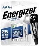 Energizer Ultimate Lithium Longest Lasting Batteries, Pack of 4 (AAA)