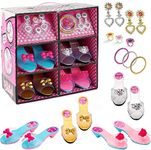 Liberty Imports Princess Dress Up & Play Shoe and Jewelry Boutique (Includes 4 Pairs of Shoes + Fashion Accessories)