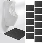 HBGOTL Urinal Mats for Men Bathroom (12 Pieces) | Urinal Pads | Urinal Floor Mats Under Urinal | Anti-Slip | Super Absorbent | Easy to Clean | Long Lasting | Dark Grey | Rectangular Shape