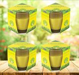 4 x Outdoor Garden Citronella Glass Jar Candle Insects Mosquitos Repellent Fragrance Camping BBQ Outdoor Dining