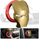 XCLUSY Car Engine Start Stop Button Cover Push Start Button Cover Anti-scratch Car Accessories Interior Decoration(GOLDEN RED)