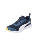 Puma Unisex-Kid Racer JR V3 Dark Denim-White-Spectra Yellow Sneaker - 6 UK (39902401)