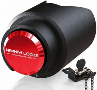 NiwNiw 2" Heavy Duty Trailer Hitch Lock - Ball Coupler&Safety Chains Anti-Theft,Travel RV/Pop-Up Camper/Boat/Truck/Motorcycle/ATV/UTV/Flatbed/Cargo/Dump/Utility Trailer Tongue Lock Secure Design