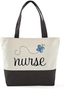 CafePress Nurse Blue Two Tone Zipper Tote Bag