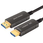 SOEYBAE 8K HDMI Fiber Optic Cable 150m, HDMI 2.1 Cable 48Gbps Support 8K@60Hz, 4K@120HZ, 4320p, 4:4:4, Flexible for HDTV, PC, TV, PS5