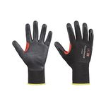 Honeywell 10 Pairs CoreShield™ Cut Resistant Work Gloves, Black/Red, Cut Level A, Nitrile Microfoam Coating, Washable, Touchscreen Capacitive, Size 9/L, 21-1515B/9L