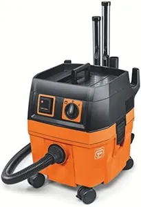 Fein Turbo I Wet/Dry Shop Vac Dust Extractor - 5.8-Gal, 151 CFM Suction, Quiet 66 dB, Anti-Static System, 25 ft Cord, 13 ft Hose, Tool-Activated for Jobsite & Workshop - 92035060090