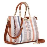 EXOTIC Stripe Pattern Women Sling/Handbag, Tan