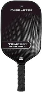 Paddletek Tempest Reign Pro V3 Pickleball Paddle | Professional Pickleball Paddles with Polymer Honeycomb Core, ICED Carbon Fiber Surface, Tempest SRT Core & High Tack Performance Grip | USAPA Approve