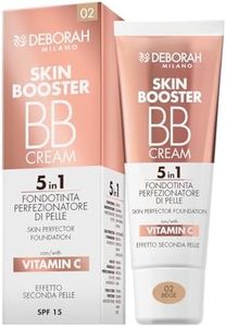 Deborah Milano - BB Cream Skin Booster, n.02 Beige, SPF 15, con Vitamina C, Crema Colorata Viso Effetto Seconda Pelle, 30ml