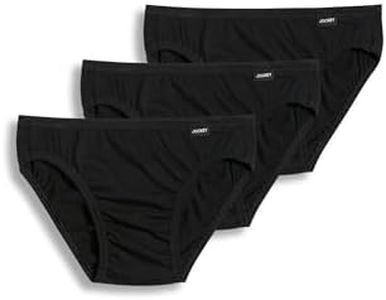 Jockey Men's Underwear Elance Bikini - 3 Pack, Black, M