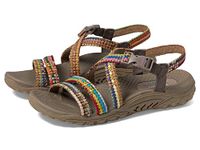 Skechers Women's Reggae-SEW ME-Boho Woven Strappy Slingback Sandal, taupe multi, 11 M US