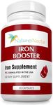 Iron Booster - Iron Supplement for Women - Helps Boost Red Blood Cell Production with Slow Release Non Constipating Ferrous Iron Pills for Women - Best Iron Supplements for Anemia - Raw Iron Vitamins