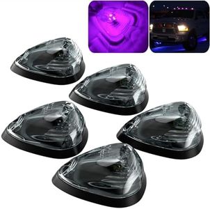 PSEQT Car Roof Marker Lights 10 LED Smoked Purple Top Clearance Running Lights for F250 F350 F450 F550 Super Duty Pickup Trucks SUV (5PCS, Smoked Lens)