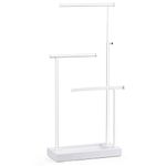 SRIWATANA Jewelry Organizer Stand, Extra Tall Jewelry Display Necklace Holder (White)