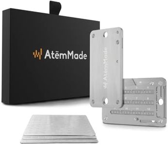 AtemMade Crypto Seed Storage - Bitcoin Wallet Made With Indestructible Stainless Steel Plate - Hardware Wallet Backup Compatible With All BIP39 Ledger, Trezor, Safepal Wallets