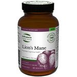 St. Francis Herb Farm Lion's Mane Mushroom Capsules | 100% Pure | High Potency | Memory Support & Mental Clarity | Fruiting Body | High in Beta Glucans | 60 Vegicaps