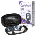 Codefree Blood Glucose Monitor | Diabetes Monitoring Meter Tester | Blood Sugar Testing Kit with Strips, Lancets, Case - in mmol/L