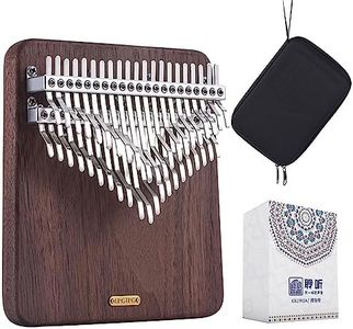 LingTing Kalimba 42 keys Solid Walnut Wood Thumb Piano Chromatic Mbira Finger Piano Gift for Kids Adult Beginners Professional（LT-K42W,Moon Whisperer)