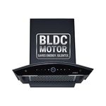 Elica 60cm 1600 m3/hr BLDC Filterless Autoclean Kitchen Chimney with 15 Years Motor & 5 Years Comprehensive Warranty | PRO PLUS FL BLDC HAC LTW 60 MS NERO | Black| Touch Control with Round RPM Display