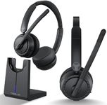 TREBLAB C7-Pro Wireless Bluetooth Headset, 45H Playtime, Bluetooth 5.3, 40mm Drivers, Type-C Fast Charging, IPX4 Waterproof, Wireless Headset with Mic for Work, Home Office, Calls, and Gaming