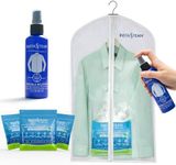 InstaSteam Starter Kit Clothes Steamer, Cruise Ship Approved, Eco-Friendly, Electricity-Free Travel Steamer, Wrinkle Release, Wrinkle Remover, Mini Steamer, Disinfect, Deodorize, (3) Pods, (1) Garment Bag, Insta Steam