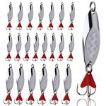 SHADDOCK 10pcs/lot Metal Fishing Lures Spoon Spinner Baits Fishing Spinnerbait Salmon Trout Minnow Lure Baits With Treble Hooks (40g-10pcs)