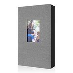 Ywlake Photo Album 4x6 300 Pockets, Linen Photo Albums Holds 300 Horizontal Pictures Only Grey