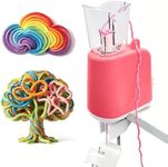 JAOGAUS French Knitting Machine, Electric I-Cord Knitting Wool Kit, Embellish Weave Tool for Home Knitting Projects, Sewing Tool for Sock Hat Placemat Coasters, Type C Charger Cable