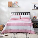 LINENSPA All-Season Reversible Designer Down Alternative Comforters - Hypoallergenic - Microfiber Fill - Machine Washable