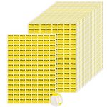 2464 Pieces Garage Sales Stickers Yellow Preprinted Pricing Labels Yard Sale Price Stickers in Bright Neon Colors, 22 Sheets