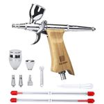 Bucasso Airbrush Guns for Painting, Double Action Trigger Airbrush Kit with 0.3mm/0.5mm/0.8mm Needles/Nozzle Sets, Replaceable Fluid Cup, Airbrush Spray Set for Painting Nails Cake Tattoo