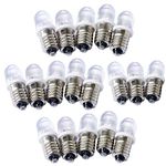 CENGOOD Mini E10 12V Led Indicator Light Bulb Screw Base Warm White Pack of 18