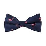 AUSCUFFLINKS Pink Flamingo Bow Tie | Gift for Men | Flamingoes Work Bow Ties for Him | Birthday Gift for Guys (Pink Flamingo Bow Tie), Pink Flamingo Bow Tie, Regular