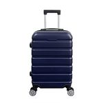 Panana 20" Modern Design Hard Shell Cabin ABS Suitcase 4 Wheel Luggage Trolley Case Lightweight (Blue, 20" Small)