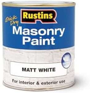 Rustins - Quick Dry Masonry Paint White 500ml