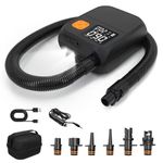 Paddle Board Pump Electric, Rechargeable 25PSI SUP Pump with LED Flashlight, 8000mAh Battery & 12V Car Connector, Portable Electric Air Pump Quick Inflate for Paddle Boards, Kayak, Tent, Mattress etc