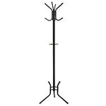 SONGMICS Stylish Metal Coat Rack Stand Hanger 12 hooks 176 cm Black RCR17B