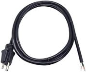 Clear Power 10 ft 3-Wire Heavy Duty Power Cord, Replacement Cord 14/3 SJT for for Power Tools and appliances, Black, 3 Prong Grounded Plug, DCIC-0007-DC