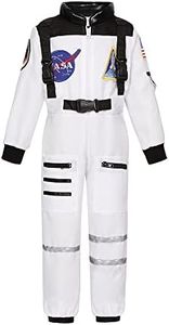 Dormstop Kids Astronaut Costume Toddler NASA Space Jumpsuit Halloween Space Suit for Boys Girls Space Pretend Dress up (8-10 Years)