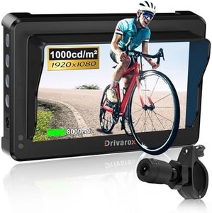 Drivarox Bike Camera with 8000mAh Rechargeable Battery,Bicycle Rear View Camera 4.3" HD 1080P Sunshade, 120°Wide Angle View, Night Vision, Bike Camera for Ebike, Mountain and City Bike