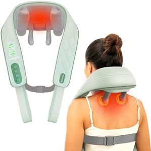 Snailax Cordless Neck Shoulder Massager with Heat, 4D Deep Tissue Kneading, Shiatsu Back Massager Pillow for Neck, Shoulder, Christmas Gifts for Men, Women